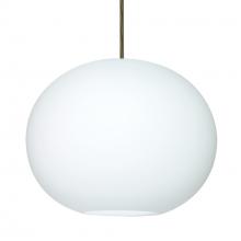 Besa Lighting 1JT-477507-BR-L - Besa Pendant Jordo Bronze Opal Matte 1x150W Medium Base, 15Ft. Cord