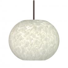 Besa Lighting 1JT-477619-LED-BR-L - Besa Luna LED Pendant Carrera Bronze 1x9W LED, 15Ft. Cord