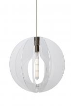 Besa Lighting 1JT-BENITOGL-EDIL-BR - Besa, Benito Cord Pendant, Globe, Bronze Finish, 1x4W LED Filament