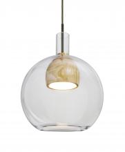 Besa Lighting 1JT-BENJICLNA-LED-BR - Besa, Benji Cord Pendant, Clear/Natural, Bronze Finish, 1x9W LED