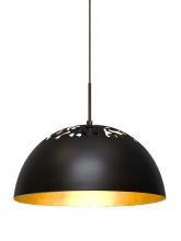 Besa Lighting 1JT-GORDY-LED-BR - Besa Gordy Pendant, Bronze Finish, 1x9W LED