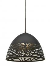 Besa Lighting 1JT-KIEVBK-LED-BR - Besa Kiev Pendant, Black, Bronze Finish, 1x9W LED