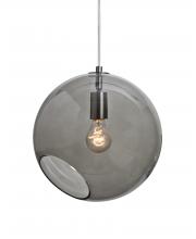 Besa Lighting 1JT-MAESTRO12SM-SN - Besa, Maestro 12 Cord Pendant, Smoke, Satin Nickel Finish, 1x60W Medium base