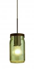 Besa Lighting 1JT-MILO4GR-BR - Besa Pendant Milo 4 Bronze Green 1x40W Medium Base A15