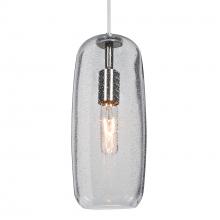 Besa Lighting 1JT-PINOT13CL-SN - Besa, Pinot 13 Cord Pendant, Clear Bubble, Satin Nickel FInish 1x60W Incandescent