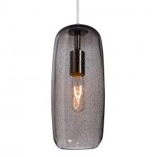 Besa Lighting 1JT-PINOT13SM-SN - Besa, Pinot 13 Cord Pendant, Smoke Bubble, Satin Nickel FInish 1x60W Incandescent