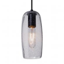 Besa Lighting 1JT-PINOT9CL-BK-L - Besa, Pinot 9 Cord Pendant, Clear Bubble, Black FInish 1x60W Incandescent, 15Ft. Cord