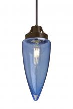 Besa Lighting 1JT-SULUBL-EDIL-BR-L - Besa, Sulu Cord Pendant, Blue Bubble, Bronze Finish, 1x4W LED Filament, 15Ft. Cord