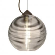 Besa Lighting 1KX-461602-BR-L - Besa Kristall 8 Pendant Bronze Smoke 1x75W Medium Base, 15Ft. Cord