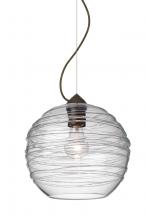 Besa Lighting 1KX-462761-BR - Besa Wave 10 Pendant Bronze Clear 1x60W Medium Base