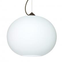 Besa Lighting 1KX-477507-BR-L - Besa Pendant Jordo Bronze Opal Matte 1x150W Medium Base, 15Ft. Cord