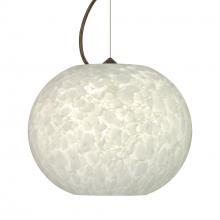 Besa Lighting 1KX-477619-BR-L - Besa Luna Pendant Carrera Bronze 1x100W Medium Base, 15Ft. Cord