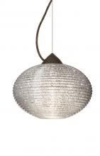 Besa Lighting 1KX-4912GL-LED-BR-L - Besa Pape 10 Pendant 1Kx Glitter Bronze 1x9W LED, 15Ft. Cord