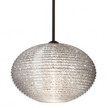 Besa Lighting 1KX-4913GL-BR-L - Besa Pape 12 Pendant 1Kx Glitter Bronze 1x75W Medium Base, 15Ft. Cord