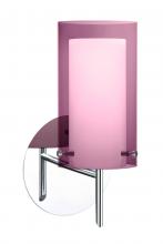 Besa Lighting 1SW-A44007-CR - Besa Pahu 4 Wall 1SW Transparent Amethyst/Opal Chrome 1x40W G9