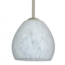 Besa Lighting 1TT-412219-LED-SN - Besa Bolla LED Pendant Carrera Satin Nickel 1x9W LED