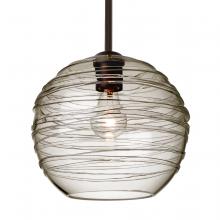 Besa Lighting 1TT-462702-BR-L - Besa Wave 10 Stem Pendant Bronze Smoke 1x60W Medium Base, 15Ft. Cord