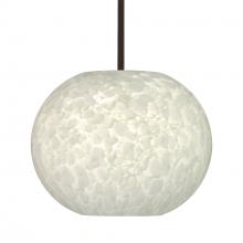 Besa Lighting 1TT-477619-LED-BR-L - Besa Luna LED Pendant Carrera Bronze 1x9W LED, 15Ft. Cord