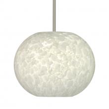 Besa Lighting 1TT-477619-LED-SN-L - Besa Luna LED Pendant Carrera Satin Nickel 1x9W LED, 15Ft. Cord