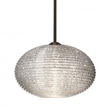 Besa Lighting 1TT-4912GL-BR-L - Besa Stem Pendant Pape 10 Bronze Glitter 1x75W Medium Base, 15Ft. Cord