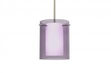 Besa Lighting 1TT-A00607-LED-SN - Besa Pahu 8 LED Pendant 1Tt Transparent Amethyst Satin Nickel 1x11W LED