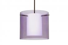 Besa Lighting 1TT-A18407-LED-BR - Besa Pahu 12 LED Pendant 1Tt Transparent Amethyst Bronze 1x11W LED