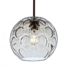 Besa Lighting 1TT-BOMYCL-BR-L - Besa Bombay Cord Pendant, Clear, Bronze Finish, 1x60W Medium Base, 15Ft. Cord