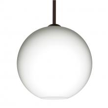 Besa Lighting 1TT-COCO1207-BR-L - Besa Coco 12 Stem Pendant, Opal Matte, Bronze Finish, 1x60W Medium Base, 15Ft. Cord