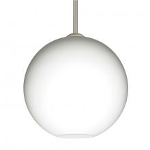 Besa Lighting 1TT-COCO1207-LED-SN-L - Besa Coco 12 Stem Pendant, Opal Matte, Satin Nickel Finish, 1x9W LED, 15Ft. Cord