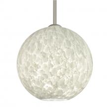 Besa Lighting 1TT-COCO1219-LED-SN-L - Besa Coco 12 Stem Pendant, Carrera, Satin Nickel Finish, 1x9W LED, 15Ft. Cord