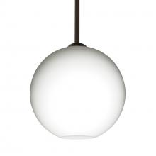 Besa Lighting 1TT-COCO807-LED-BR-L - Besa Coco 8 Stem Pendant, Opal Matte, Bronze Finish, 1x9W LED, 15Ft. Cord