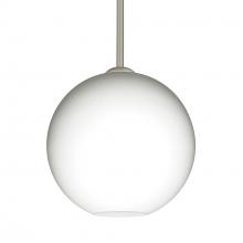 Besa Lighting 1TT-COCO807-LED-SN-L - Besa Coco 8 Stem Pendant, Opal Matte, Satin Nickel Finish, 1x9W LED, 15Ft. Cord