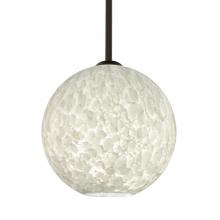 Besa Lighting 1TT-COCO819-LED-BR-L - Besa Coco 8 Stem Pendant, Carrera, Bronze Finish, 1x9W LED, 15Ft. Cord