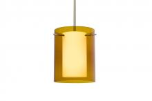 Besa Lighting 1TT-G00607-LED-SN - Besa Pahu 8 LED Pendant 1Tt Transparent Armagnac/Opal Satin Nickel 1x11W LED