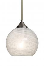 Besa Lighting 1TT-JILLYCL-SN - Besa, Jilly Stem Pendant, Vapor Clear, Satin Nickel Finish, 1x60W Medium Base