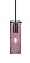 Besa Lighting 1TT-JUNI10PL-BR - Besa, Juni 10 Stem Pendant, Plum Bubble, Bronze, 1x60W Medium Base