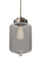 Besa Lighting 1TT-OLINSM-EDIL-SN - Besa Olin Stem Pendant Satin Nickel Smoke 1x4W LED Filament