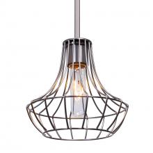 Besa Lighting 1TT-SPEZ07-SN-L - Besa Stem Pendant Spezza 7 Satin Nickel 1x100W Medium Base , 15Ft. Cord