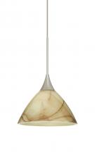 Besa Lighting 1XC-174383-SN - Besa Pendant Domi Satin Nickel Mocha 1x50W Halogen