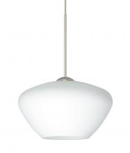 Besa Lighting 1XC-541007-SN-L - Besa Pendant Peri Satin Nickel Opal Matte 1x50W Halogen, 15Ft. Cord