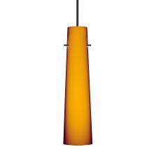 Besa Lighting 1XC-567480-BK-277 - Besa Camino Pendant Black Amber Matte 1x50W Halogen, 277V