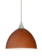 Besa Lighting 1XT-4679CH-SN-L - Besa Pendant Brella Satin Nickel Cherry 1x50W Halogen, 15Ft. Cord