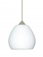 Besa Lighting 1XT-560507-SN-L - Besa Pendant Tay Tay Satin Nickel Opal Matte 1x50W Halogen, 15Ft. Cord