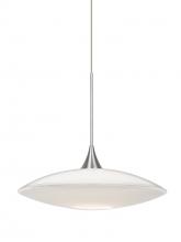 Besa Lighting 1XT-629406-SN - Besa Pendant Spazio Satin Nickel Opal Glossy 1x50W Halogen