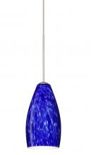 Besa Lighting 1XT-719886-LED-SN - Besa Pendant Karli Satin Nickel Blue Cloud 1x5W LED