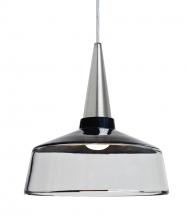 Besa Lighting 1JT-BARON10BK-SN - Baron 10 Cord Pendant, Black/Clear, Satin Nickel Finish, 1x60W Medium base