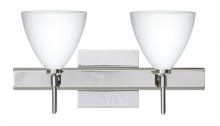 Besa Lighting 2SW-177907-LED-CR-SQ - Besa Wall With SQ Canopy Mia Chrome Opal Matte 2x5W LED