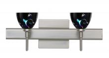 Besa Lighting 2SW-1858VB-LED-SN-SQ - Besa Divi Wall With SQ Canopy 2SW Black Dicro Vine Satin Nickel 2x5W LED