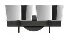 Besa Lighting 2SW-6773MR-BR - Besa Groove Wall 2SW Mirror-Frost Bronze 2x40W G9