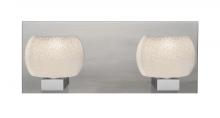 Besa Lighting 2WF-KENOWH-SN - Besa, Keno Vanity, White Sand, Satin Nickel Finish, 2x60W Halogen